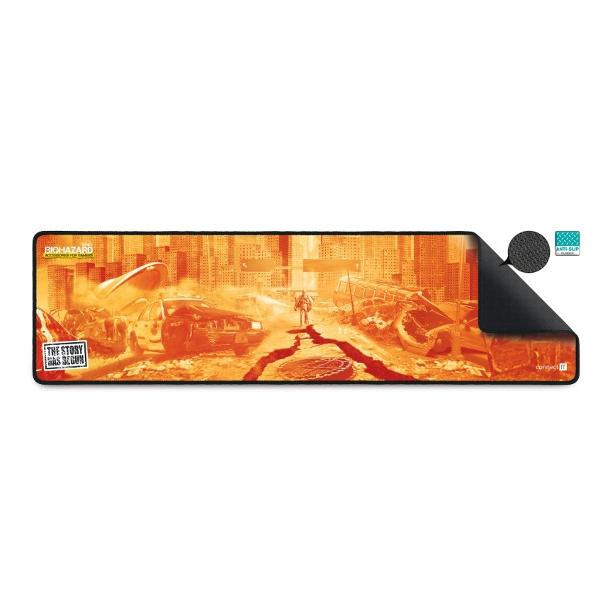CONNECT IT CMP-1140-LG - Αντιολισθητική βάση για πληκτρολόγιο και ποντίκι 88,6x24,5 cm πορτοκαλί