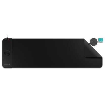 CONNECT IT CMP-2500-LG - Αντιολισθητική βάση για πληκτρολόγιο και ποντίκι with Qi ασύρματη φόρτιση 80x30 cm μαύρο