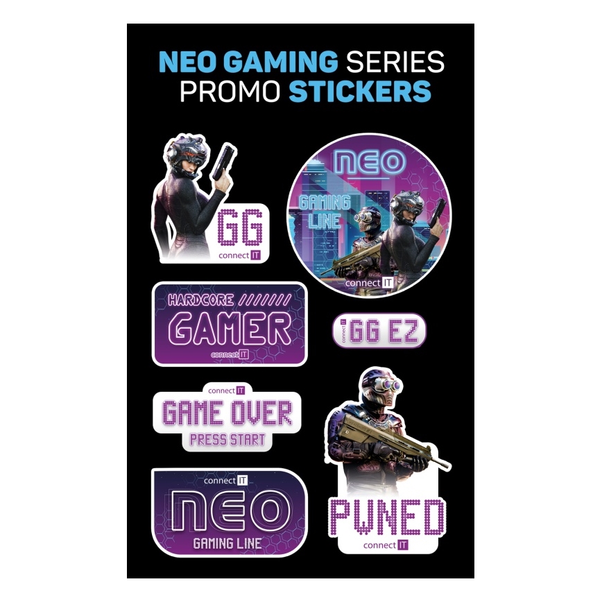 CONNECT IT CMP-3100-LG - Πληκτρολόγιο και ποντίκι για gaming με LED RGB 80x30 cm μαύρο