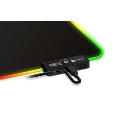 CONNECT IT CMP-3100-LG - Πληκτρολόγιο και ποντίκι για gaming με LED RGB 80x30 cm μαύρο
