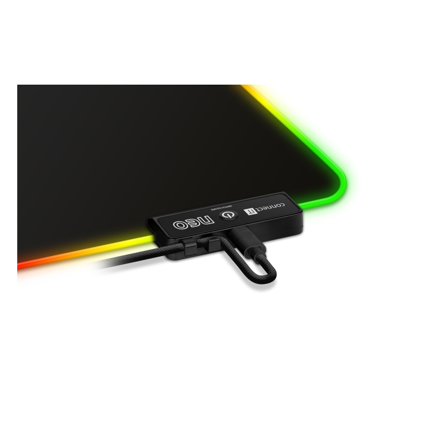 CONNECT IT CMP-3100-LG - Πληκτρολόγιο και ποντίκι για gaming με LED RGB 80x30 cm μαύρο