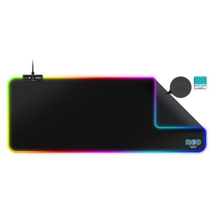 CONNECT IT CMP-3100-LG - Πληκτρολόγιο και ποντίκι για gaming με LED RGB 80x30 cm μαύρο