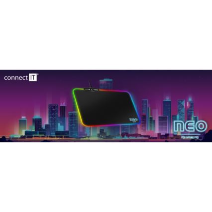 CONNECT IT CMP-3100-SM - Gaming Mouse Pad με LED RGB  32x24,5 cm μαύρο