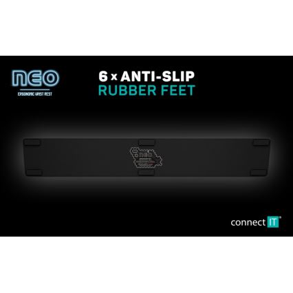 CONNECT IT CMP-3590-LG - Εργονομική βάση πληκτρολογίου μαύρο