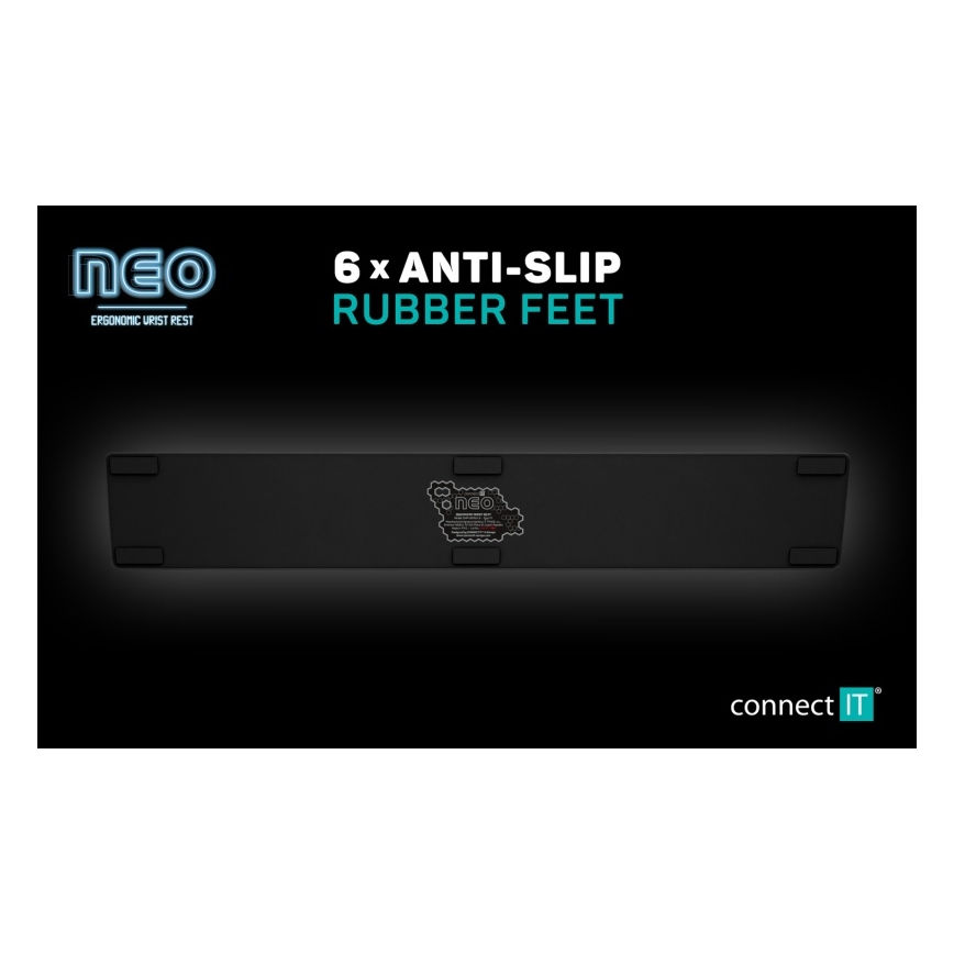 CONNECT IT CMP-3590-LG - Εργονομική βάση πληκτρολογίου μαύρο