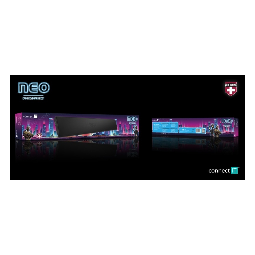 CONNECT IT CMP-3590-LG - Εργονομική βάση πληκτρολογίου μαύρο