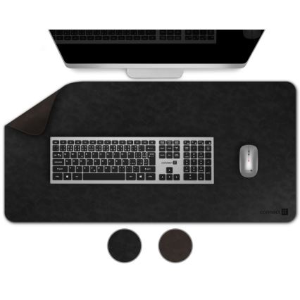CONNECT IT CMP-4030-LG - Αμφίπλευρο υπόστρωμα για πληκτρολόγιο και ποντίκι 90x40 cm μαύρο/καφέ