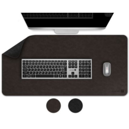 CONNECT IT CMP-4030-LG - Αμφίπλευρο υπόστρωμα για πληκτρολόγιο και ποντίκι 90x40 cm μαύρο/καφέ