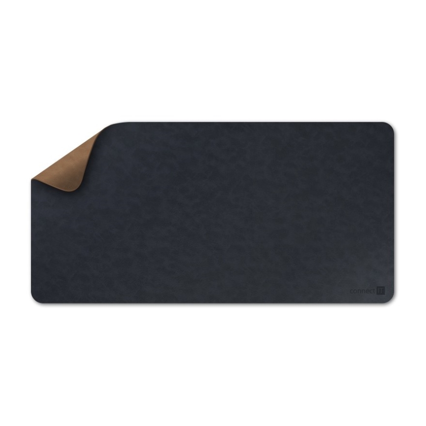 CONNECT IT CMP-4040-LG - Αμφίπλευρο υπόστρωμα για πληκτρολόγιο και ποντίκι 90x40 cm μπλε/καφέ