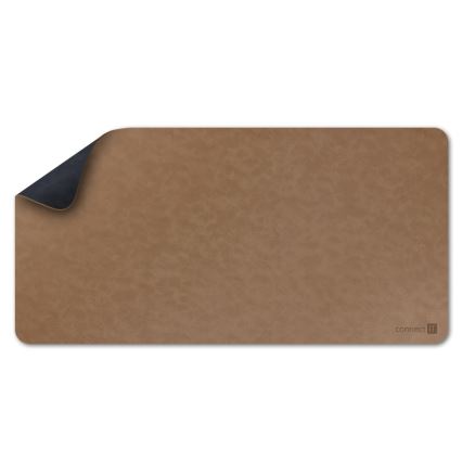 CONNECT IT CMP-4040-LG - Αμφίπλευρο υπόστρωμα για πληκτρολόγιο και ποντίκι 90x40 cm μπλε/καφέ