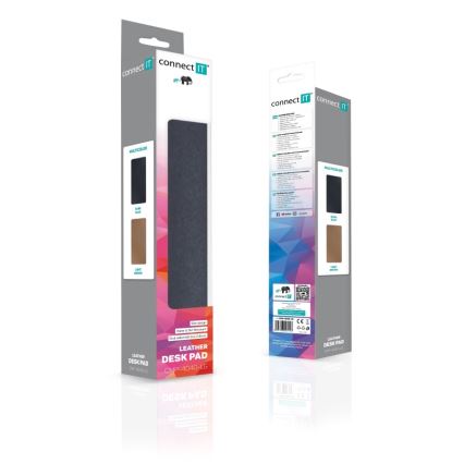 CONNECT IT CMP-4040-LG - Αμφίπλευρο υπόστρωμα για πληκτρολόγιο και ποντίκι 90x40 cm μπλε/καφέ
