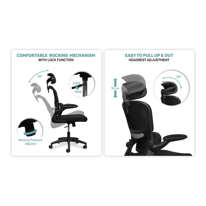 CONNECT IT COC-2500-BK - Γραφείο καρέκλα ForHealth DeltaPro μαύρο