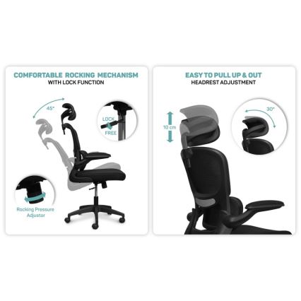 CONNECT IT COC-2500-BK - Καρέκλα γραφείου ForHealth DeltaPro μαύρο