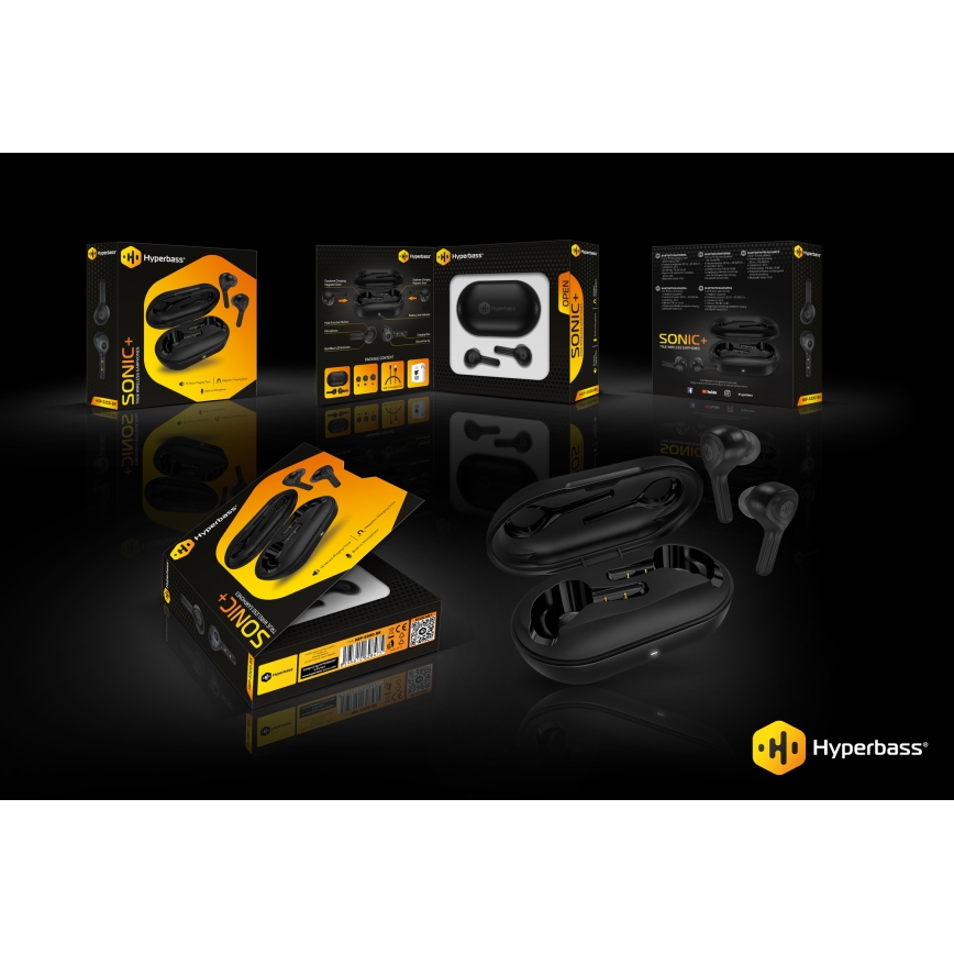 CONNECT IT HEP-5300-BK - Ασύρματα ακουστικά με μικρόφωνο 300 mAh μαύρα