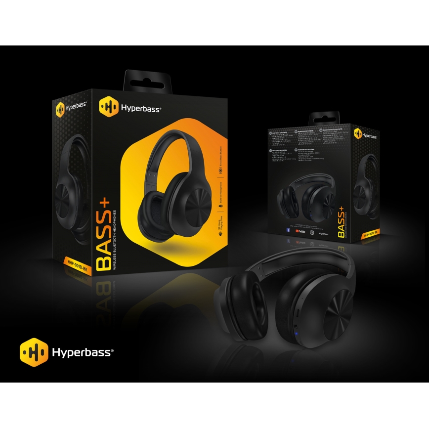 CONNECT IT HHP-3010-BK - Ασύρματα ακουστικά με μικρόφωνο 500 mAh μαύρο