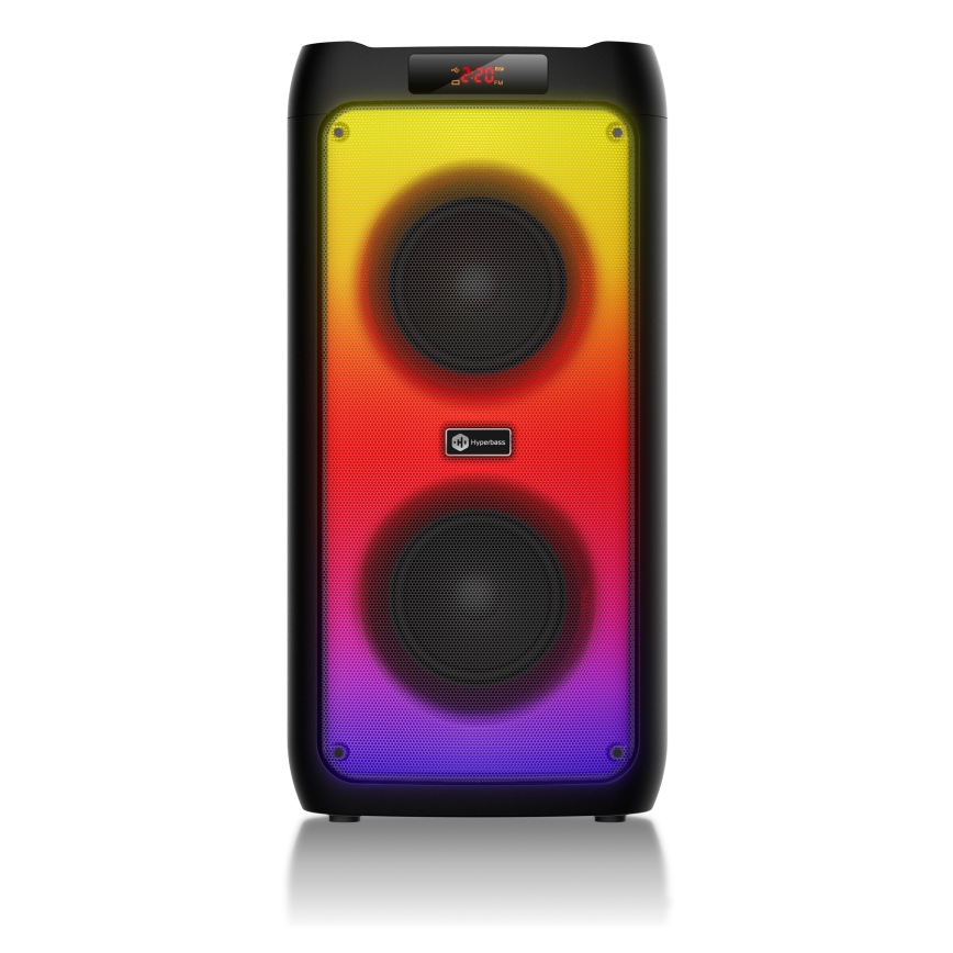 CONNECT IT HSP-3050-BK - Ασύρματο ηχείο LED με μικρόφωνο 60W/5V 4500 mAh μαύρο + τηλεχειριστήριο