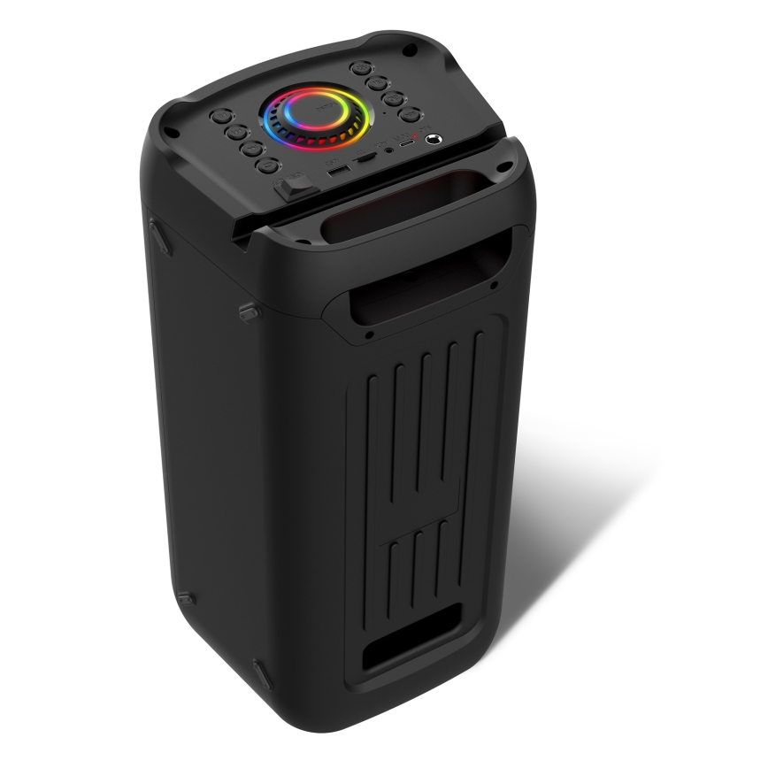 CONNECT IT HSP-3050-BK - LED Ασύρματο ηχείο με μικρόφωνο 60W/5V 4500 mAh μαύρο + τηλεχειριστήριο