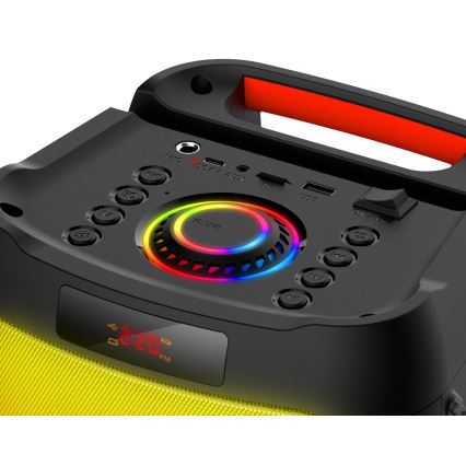 CONNECT IT HSP-3050-BK - LED Ασύρματο ηχείο με μικρόφωνο 60W/5V 4500 mAh μαύρο + τηλεχειριστήριο