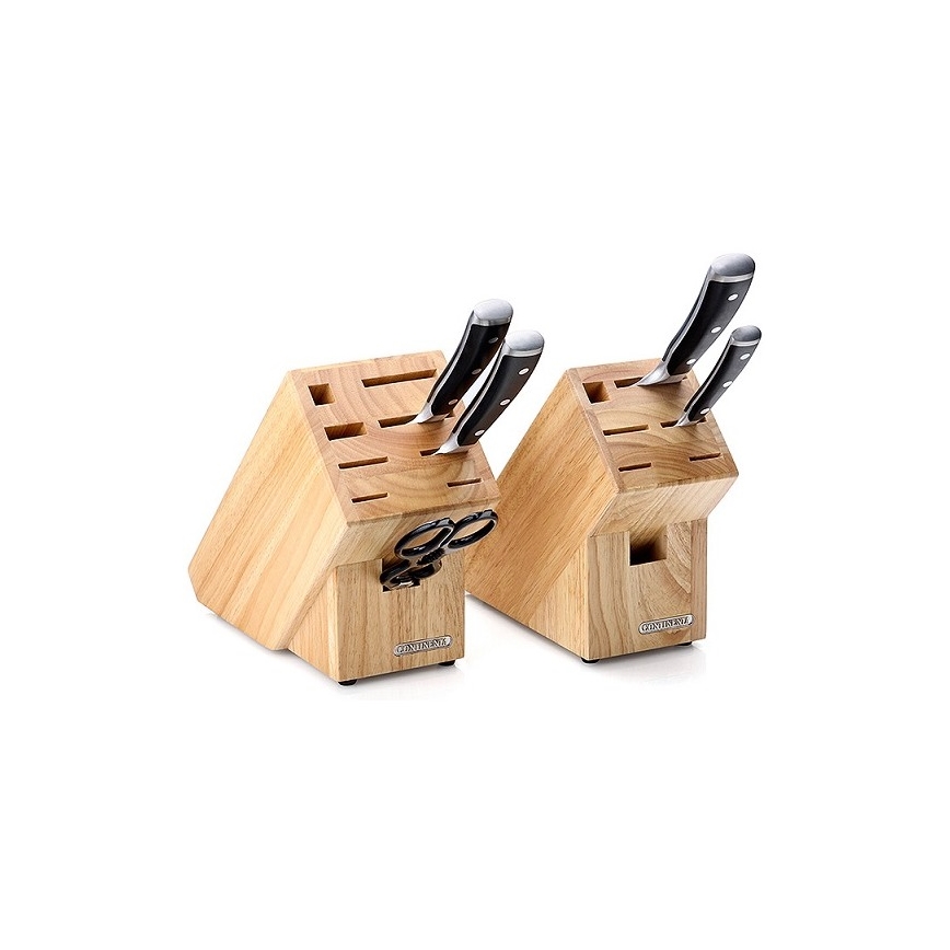 Continenta C30514 - Βάση μαχαιριών 22x11,5x22 cm ξύλο καουτσουκόδεντρου
