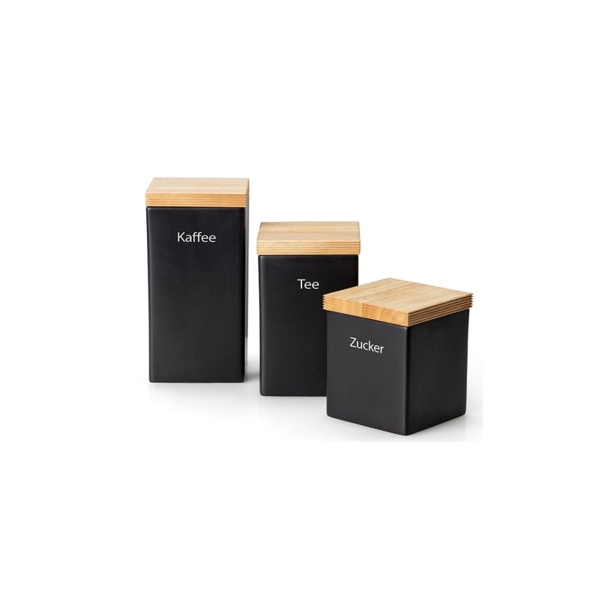 Continenta C3714 - Κεραμικό δοχείο τροφίμων με καπάκι 10x10x20,5 εκ.