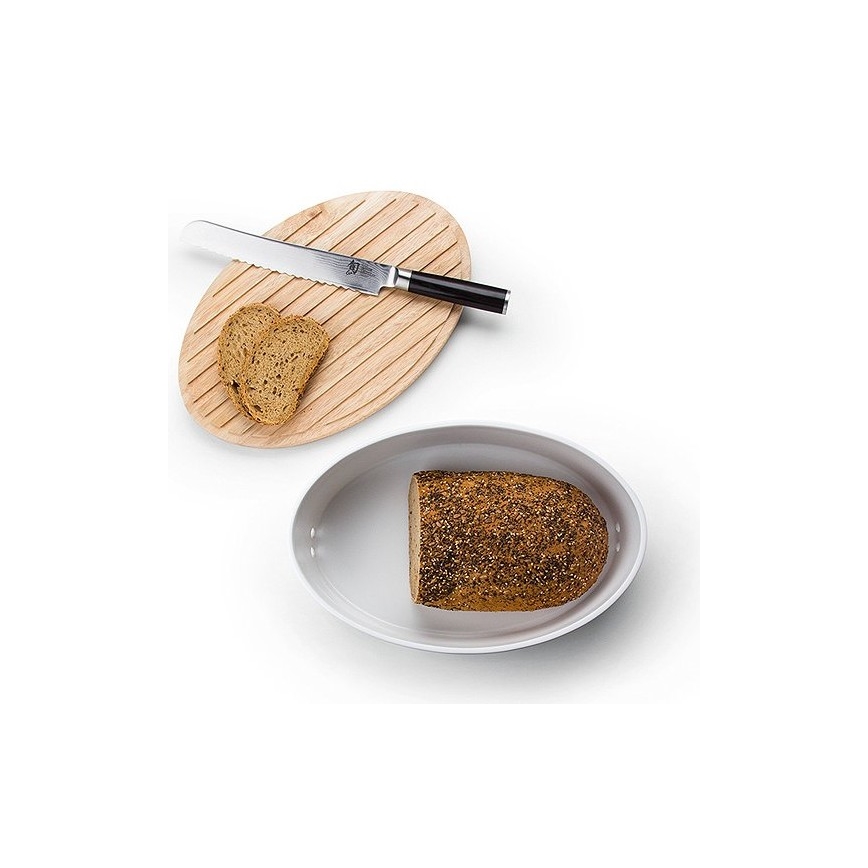 Continenta C3930 - Ψωμιέρα 13,5x30 cm λευκό/μπεζ