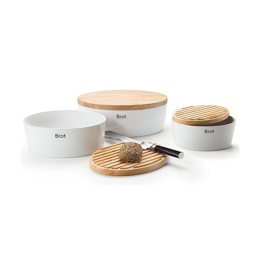 Continenta C3930 - Ψωμιέρα 13,5x30 cm λευκό/μπεζ