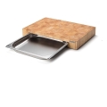 Continenta C4027 - Επιφάνεια κοπής κουζίνας με λεκάνη 48x32,5 εκ. από καουτσουκόδεντρο