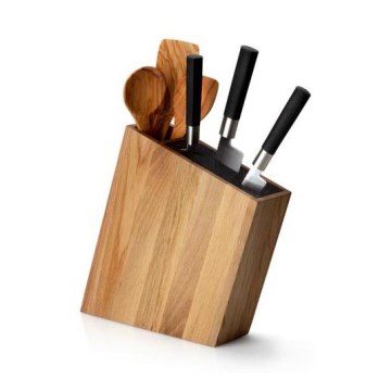 Continenta C4151 - Βάση για μαχαίρια με εύκαμπτο κάλυμμα και θήκη 31x8x24,5 cm δρυς