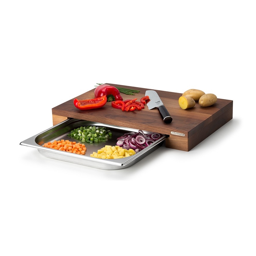 Continenta C4210 - Επιφάνεια κοπής με συρόμενο δίσκο 39x27 cm καρυδιά