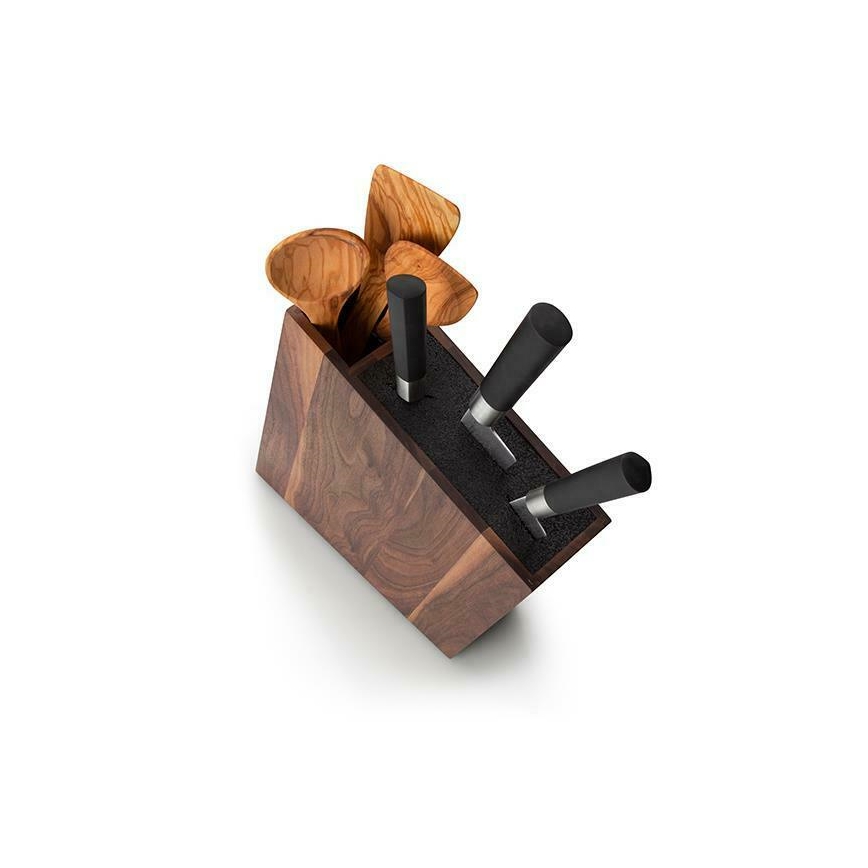 Continenta C4251- Βάση μαχαιριών με θήκη 31x8x24,5 cm καρυδιά