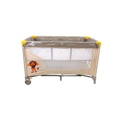 COSING - Φορητό παρκοκρέβατο με ρυθμιζόμενη θέση ADAM Lion Beige