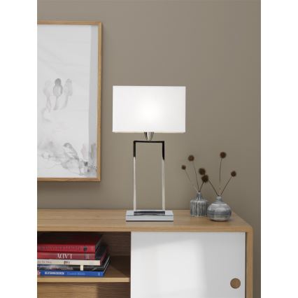 Cottex - Επιτραπέζιο φωτιστικό KENSINGTON 1xE14/40W/230V ασημί
