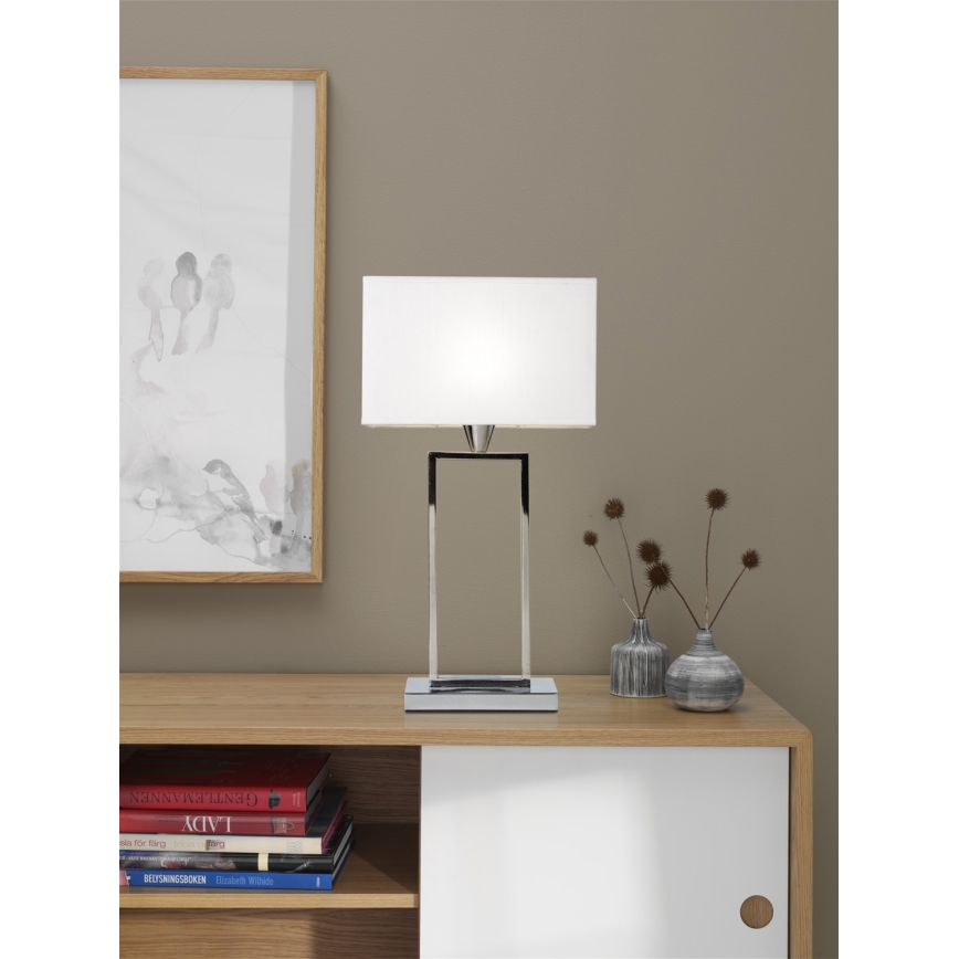 Cottex - Επιτραπέζιο φωτιστικό KENSINGTON 1xE14/40W/230V ασημί