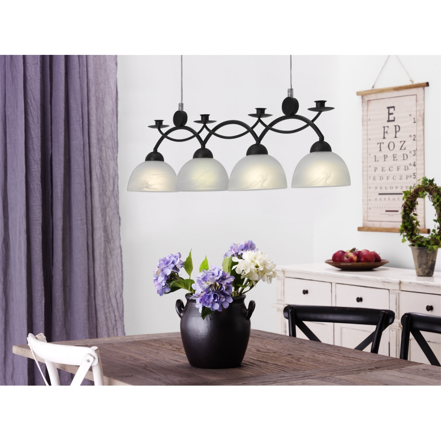 Cottex - Κρεμαστό φωτιστικό με καλώδιο FLORENS 4xE14/40W/230V