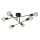 Cottex - Επιφανειακό φωτιστικό οροφής BATON 6xE27/60W/230V μαύρο
