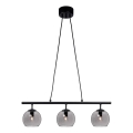 Cottex - Κρεμαστό φωτιστικό με καλώδιο CAPELLA 3xE14/40W/230V καπνιστό/μαύρο