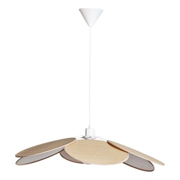 Cottex - Κρεμαστό φωτιστικό με καλώδιο WINF 1xE27/8W/230V μπεζ/λευκό