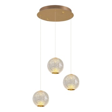 CREMONA LED Κρεμαστό Φωτιστικό 3xLED/5W/230V 3000K Χρυσό