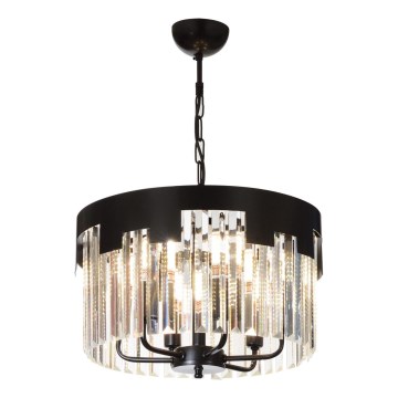 CRYSTALLINE Κρεμαστό φωτιστικό 6xE27/40W/230V Μαύρο