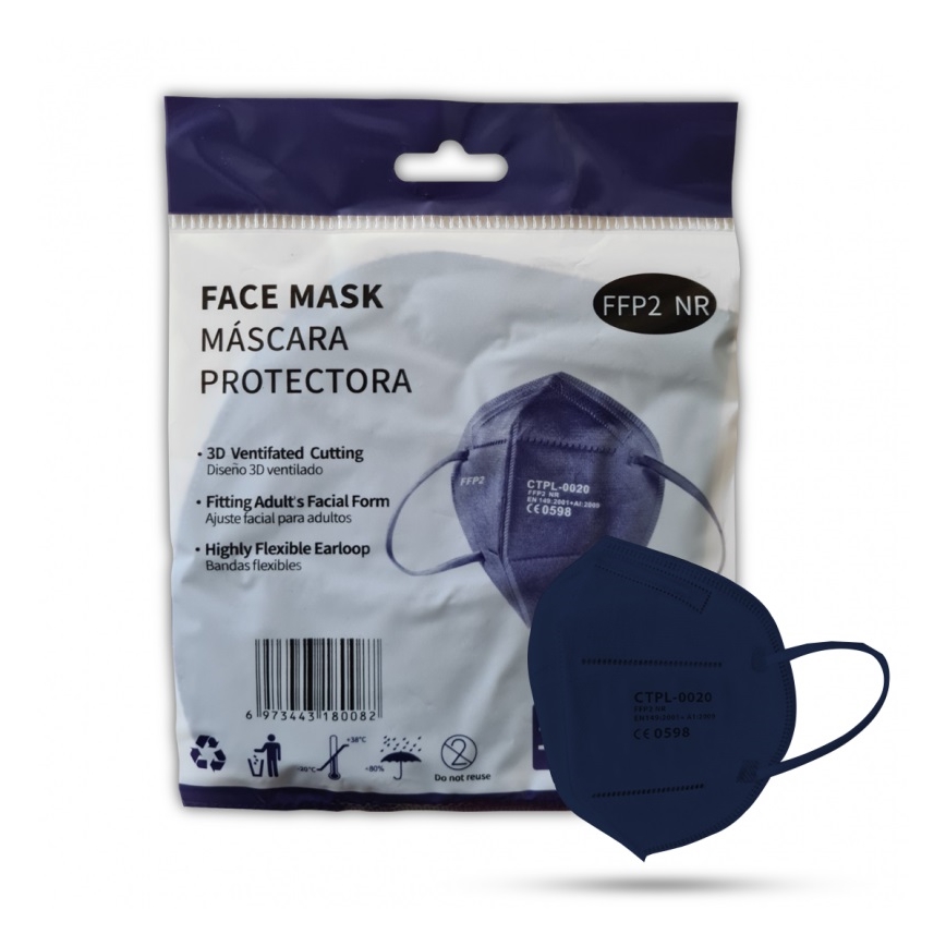 CTPL Αναπνευστήρας FFP2 NR / KN95 Σκούρο μπλε 1 τμχ