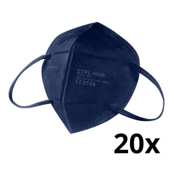 CTPL Αναπνευστήρας FFP2 NR / KN95 Σκούρο μπλε 20 τμχ