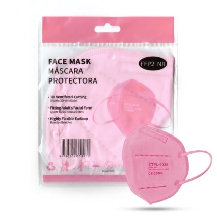 CTPL Αναπνευστήρας FFP2 NR / KN95 Ροζ 1 τμχ