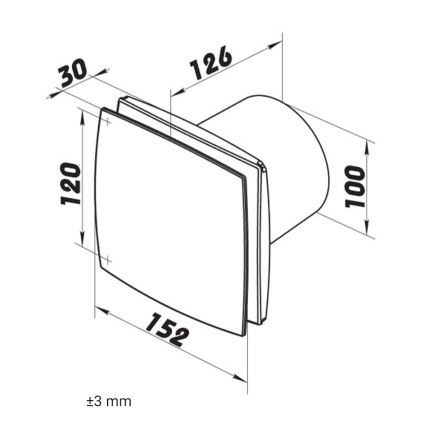 Dalap 41001 - Αξονικός ανεμιστήρας 100 BF 16W/230V