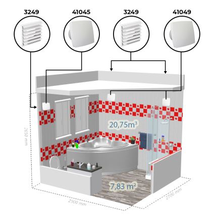 Dalap 41045 - Αξονικός ανεμιστήρας 150 BF 30W/230V