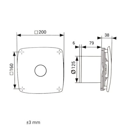 Dalap 41094 - Αξονικός ανεμιστήρας 125 ONYX 16W/230V
