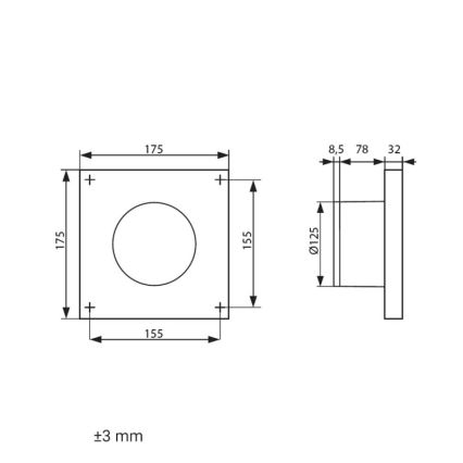 Dalap 41096 - Αξονικός ανεμιστήρας 125 DARK 10W/230V