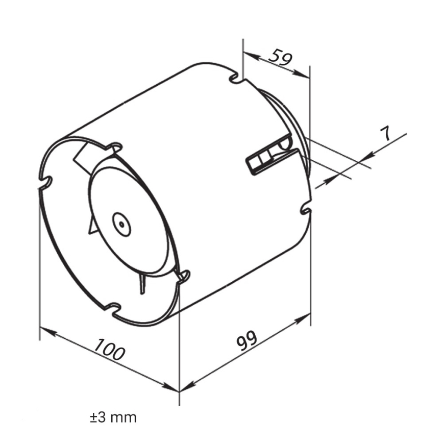 Dalap 41401 - Αξονικός εξαεριστήρας για αγωγό 100 SD 16W/230V