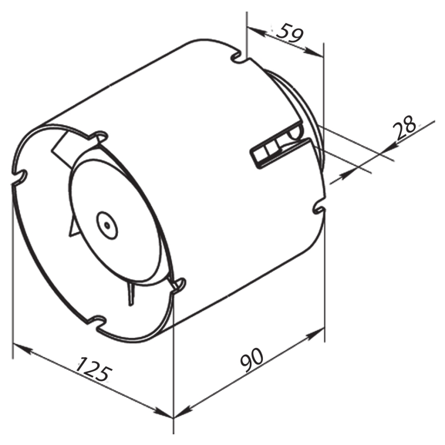 Dalap 41404 - Αξονικός ανεμιστήρας αγωγού 125 SD 24W/230V