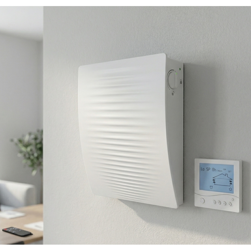 Dalap 55561 - Σετ 2 τεμ. μονάδες ανάκτησης αέρα για δωμάτιο ZEPHIR SIMPLE DOUBLE 7,61W/230V