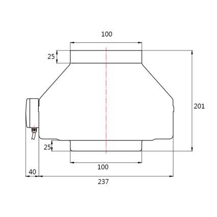 Dalap 8128 - Φυγοκεντρικός ανεμιστήρας αγωγών TURBINE M 100 60W/230V